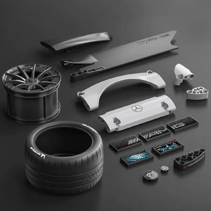 Premium CaDA Mercedes-AMG ONE 1:8 Klemmbaustein-Set (3290+ Teile) mit RC-Fernsteuerung & LED-Beleuchtung – High-Detail Technic Modell