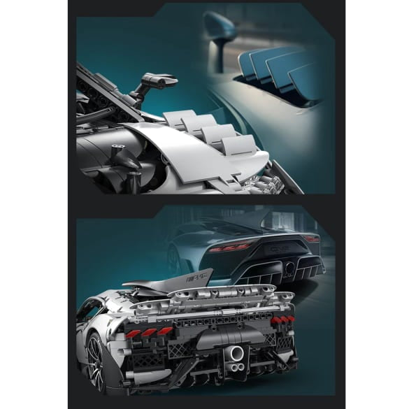 Premium CaDA Mercedes-AMG ONE 1:8 Klemmbaustein-Set (3290+ Teile) mit RC-Fernsteuerung & LED-Beleuchtung – High-Detail Technic Modell