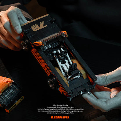 PB8862 Datsun 510 Wagon JDM Klemmbaustein Modellauto | Siman’s Garage Edition mit Displaybox