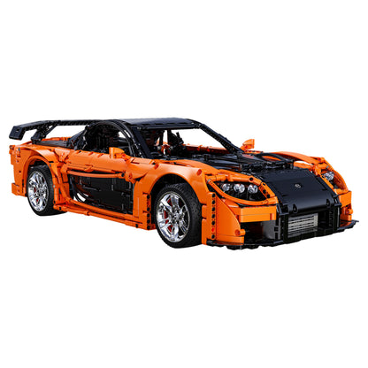 Premium CaDA Mazda RX-7 1:8 Klemmbaustein-Set (3182 Teile) mit RC-Fernsteuerung, LED-Beleuchtung & High-Detail Technik-Modell