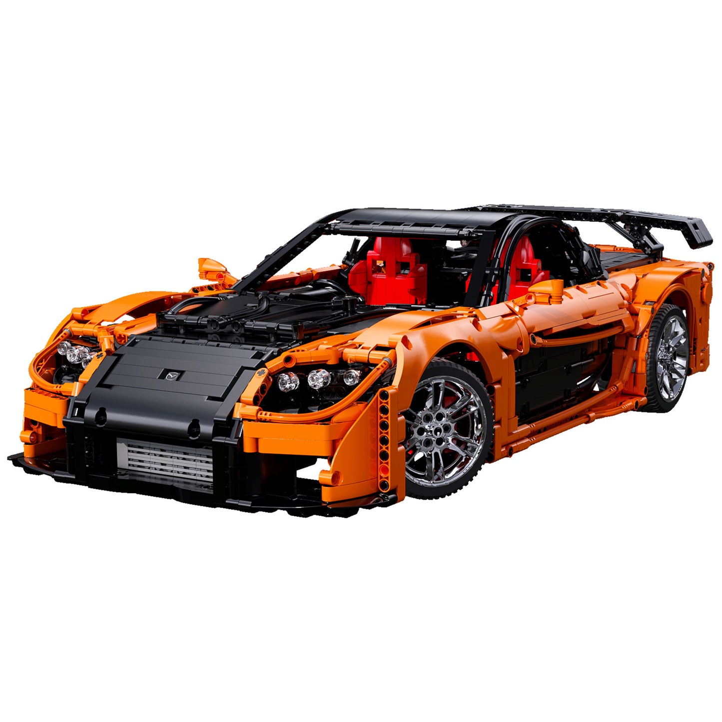 Premium CaDA Mazda RX-7 1:8 Klemmbaustein-Set (3182 Teile) mit RC-Fernsteuerung, LED-Beleuchtung & High-Detail Technik-Modell