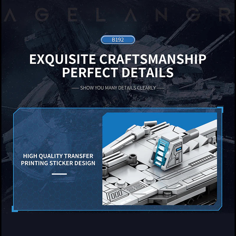 Reobrix 786 Lagrange B192 Heavy Attack Aircraft – Technic-Klemmbaustein-Set mit 800+ Teilen, futuristisches Kampfflugzeug-Modell