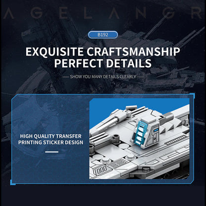 Reobrix 786 Lagrange B192 Heavy Attack Aircraft – Technic-Klemmbaustein-Set mit 800+ Teilen, futuristisches Kampfflugzeug-Modell