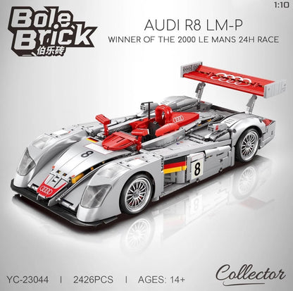 Baka Bole Brick Audi R8 LM RC-Technik-Set (2426 Teile) – Klemmbaustein-Modell mit Fernsteuerung & Detaillierter Konstruktion