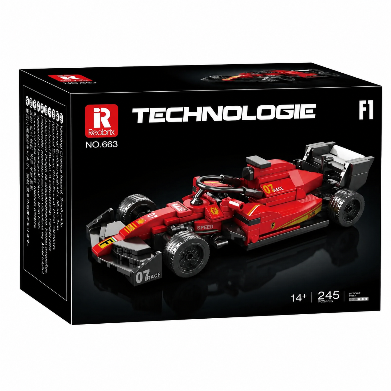 Reobrix 663 Formel Rennwagen – 245 Teile Klemmbaustein Modellauto