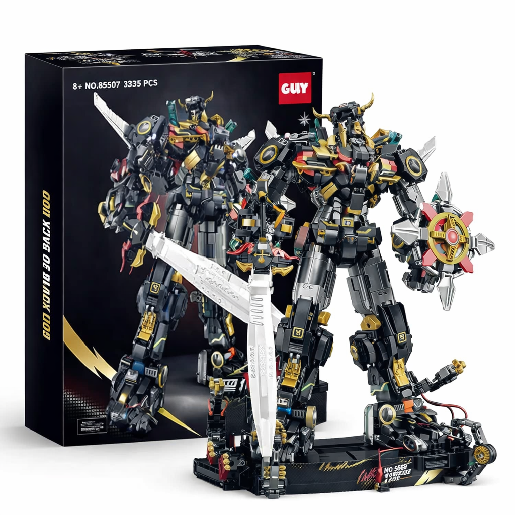 GULY 80507 Beast King GoLion MEGAZORD – 3935 Teile Transforming Mecha Roboter & Löwe mit Schwert & LED