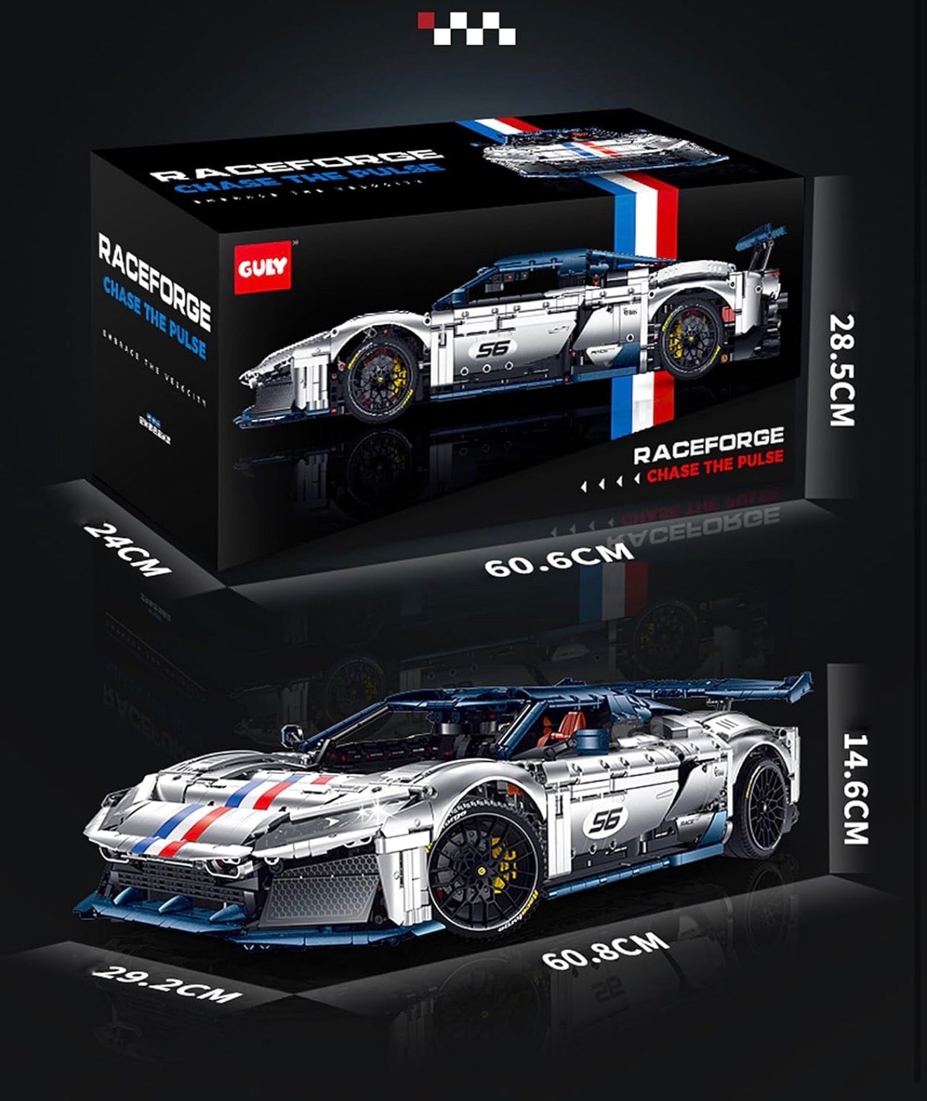 Guly Supercar F80 10656 Klemmbaustein-Set | Static Set