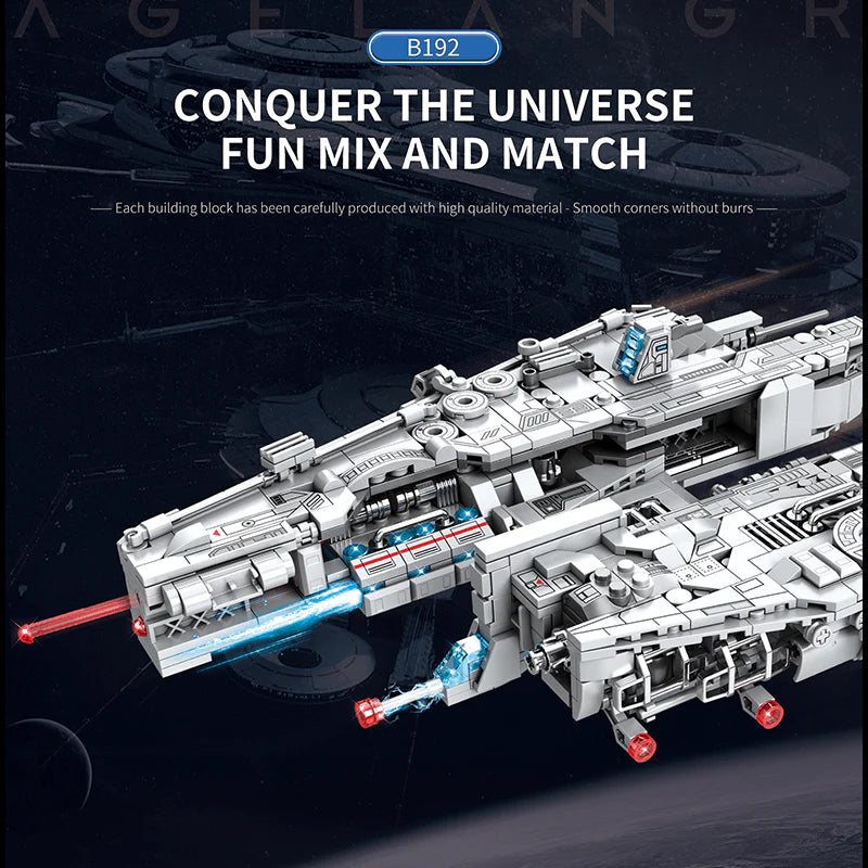 Reobrix 786 Lagrange B192 Heavy Attack Aircraft – Technic-Klemmbaustein-Set mit 800+ Teilen, futuristisches Kampfflugzeug-Modell