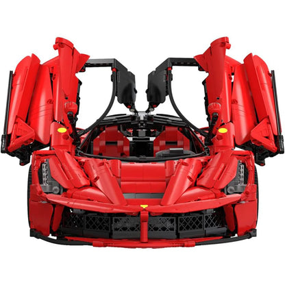 Premium CaDA LaFerrari Klemmbaustein-Set (Hypercar C61505W) – 1:8 Modell mit RC-Funktionen, LED-Beleuchtung & High-Detail Technik