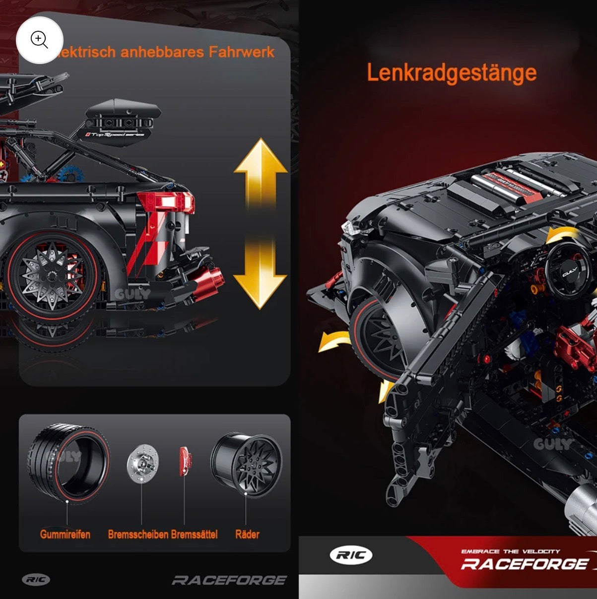 Guly 10645 RS6 Avant GT 10645 Klemmbaustein-Set | Static Set