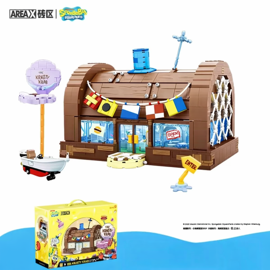 Areax AB0027 Krosse Krabbe – Spongebob 2085 Teile Technik-Klemmbaustein-Set | Großes Bauprojekt & Display-Modell