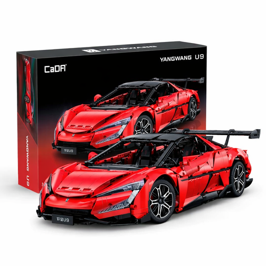 CaDA YangWang U9 Supercar 1:8 C64011W – 3671 Teile Hypercar mit 8-Gang-Getriebe, Federung & “Dancing Car” Funktion
