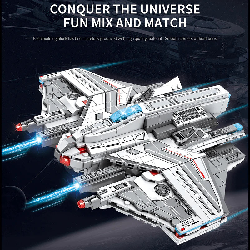 Reobrix 787 Lagrange MQ-25 Stingray Torpedo Bomber – 846 Teile Weltraum-Technic-Klemmbaustein-Set