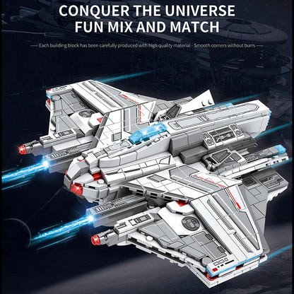 Reobrix 787 Lagrange MQ-25 Stingray Torpedo Bomber – 846 Teile Weltraum-Technic-Klemmbaustein-Set