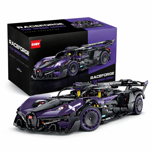 GULY 10643 Bugatti Bolide 1:8 Supercar – 3300+ Teile Technic Hypercar mit W16 Motor, Federung & RC-Option