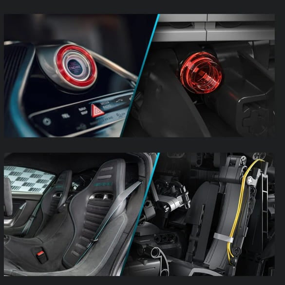Premium CaDA Mercedes-AMG ONE 1:8 Klemmbaustein-Set (3290+ Teile) mit RC-Fernsteuerung & LED-Beleuchtung – High-Detail Technic Modell