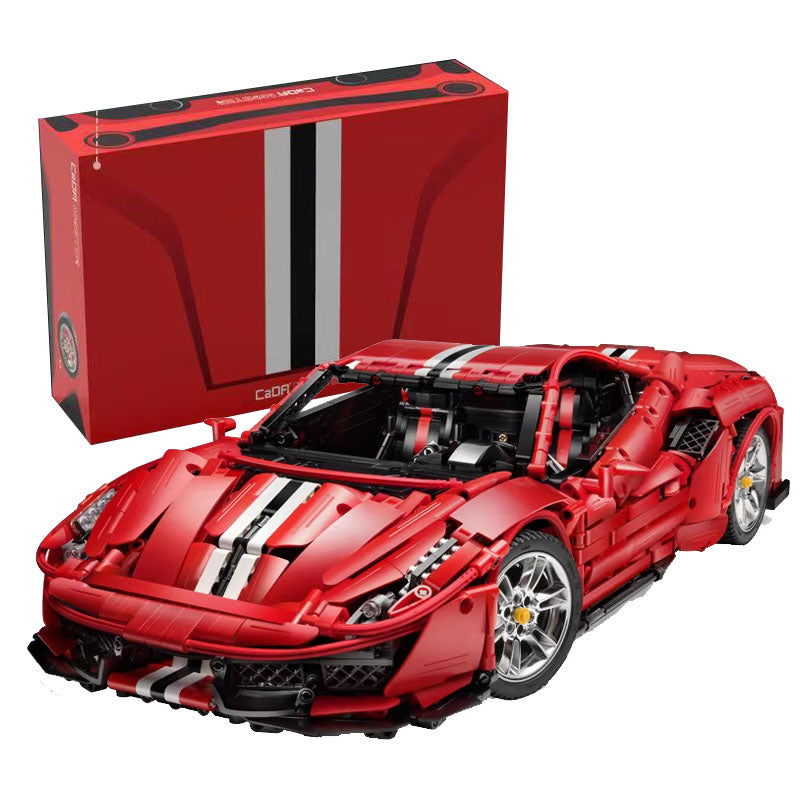 CaDA C61042W Roter Supersportwagen 3187 Teile – Technik Klemmbaustein