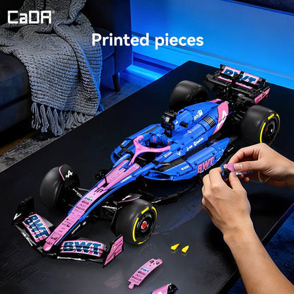 CaDA BWT Alpine F1 Team A525 C64012W – Formel 1 Klemmbaustein Modellauto 1:8 mit 2173 Teilen