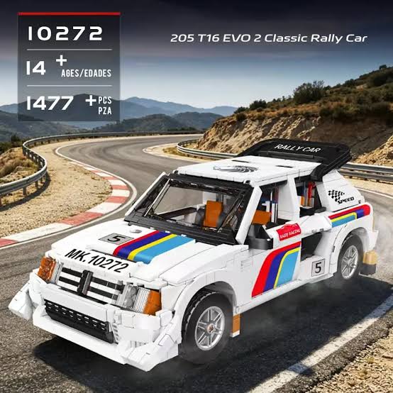 Mould King 10272 – 205 T16 EVO 2 Classic Rally Car | 1.477 Teile