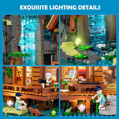 Lumibricks L9083 Waterfall Cabin – 2539 Teile Berghütte mit Wasserfall & LED Klemmbausteine