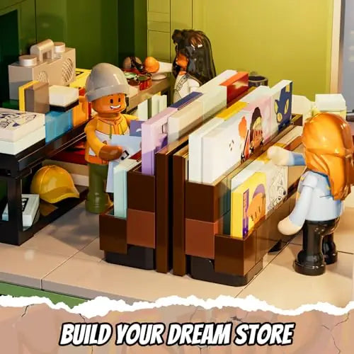 Lumibricks F9058 Record Store – 1980 Teile Schallplattenladen mit LED Klemmbausteine