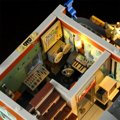 Lumibricks F9058 Record Store – 1980 Teile Schallplattenladen mit LED Klemmbausteine