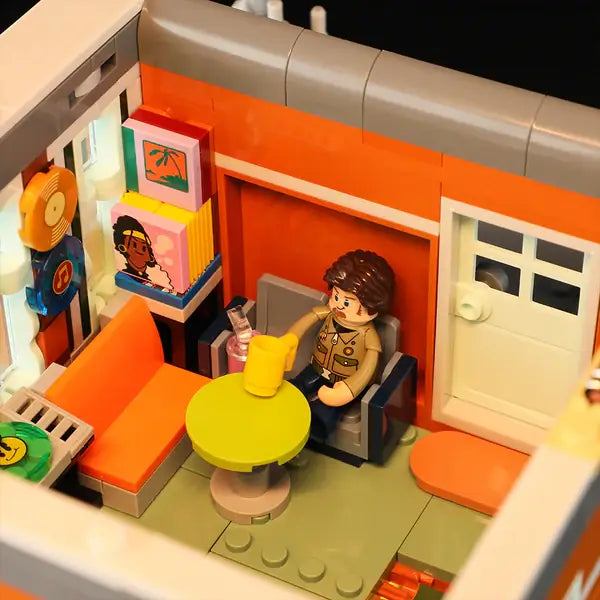 Lumibricks F9058 Record Store – 1980 Teile Schallplattenladen mit LED Klemmbausteine