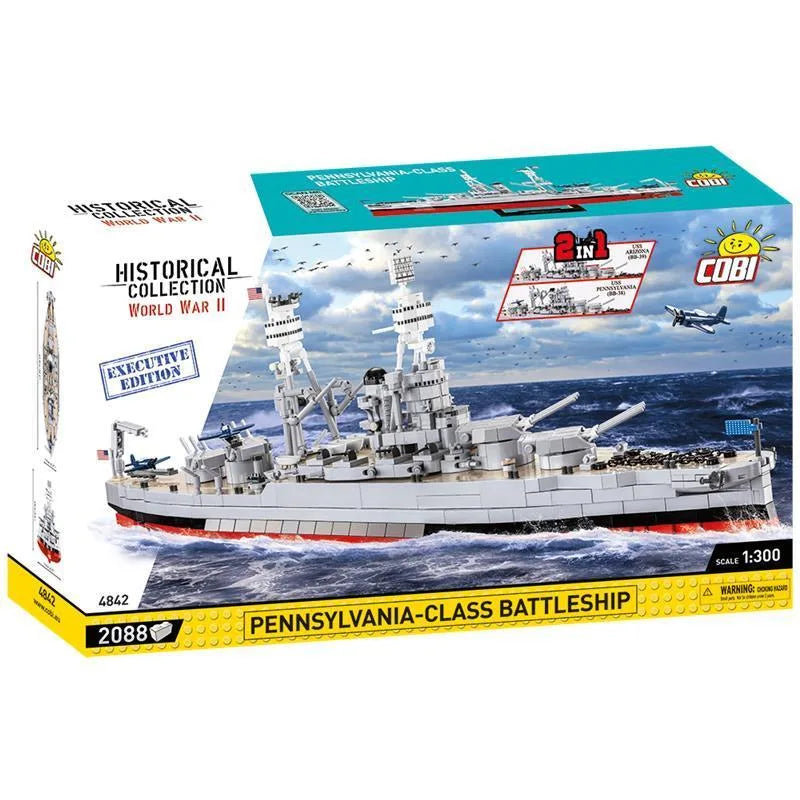 COBI USS Pennsylvania / USS Arizona Executive Edition (4842) – 2in1 Schlachtschiff 1:300 | 2088 Teile