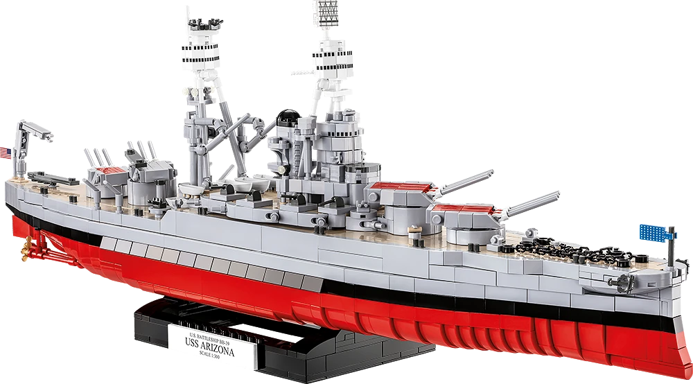 COBI USS Arizona BB-39 4843 – Schlachtschiff 1:300 mit 2.046 Teilen | Historisches Klemmbaustein-Modell