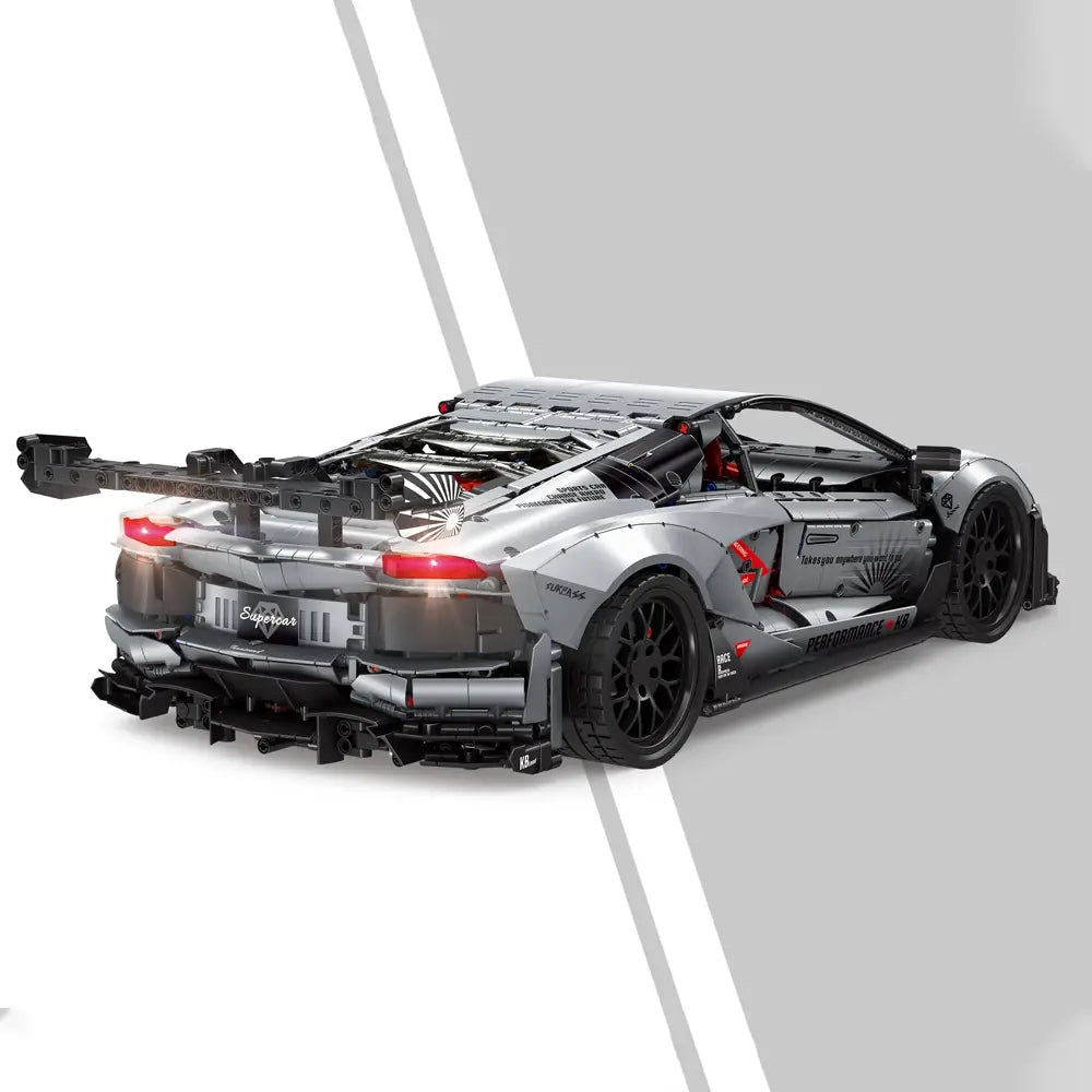 Small Angle JD042 Super Car – Technik-Sportwagen im Maßstab 1:8 mit Beleuchtung, 4.999 Teile