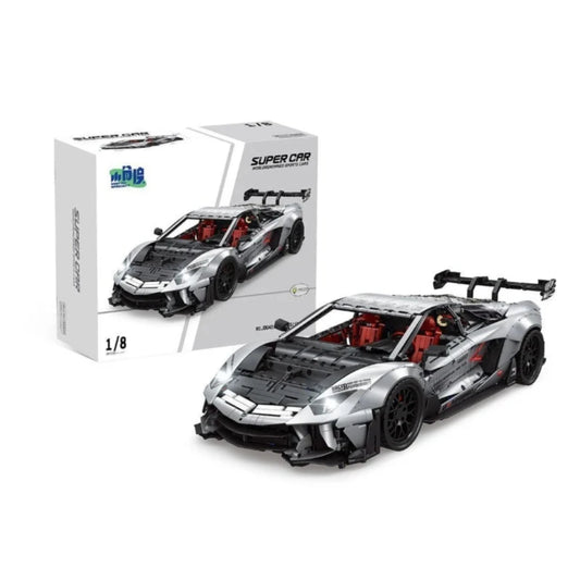 Small Angle JD042 Super Car – Technik-Sportwagen im Maßstab 1:8 mit Beleuchtung, 4.999 Teile