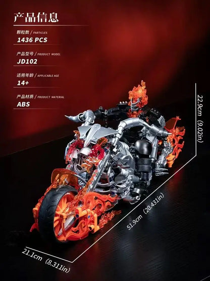 XJD Small Angle JD102 Ghost Knight Motorrad – 1.436 Teile