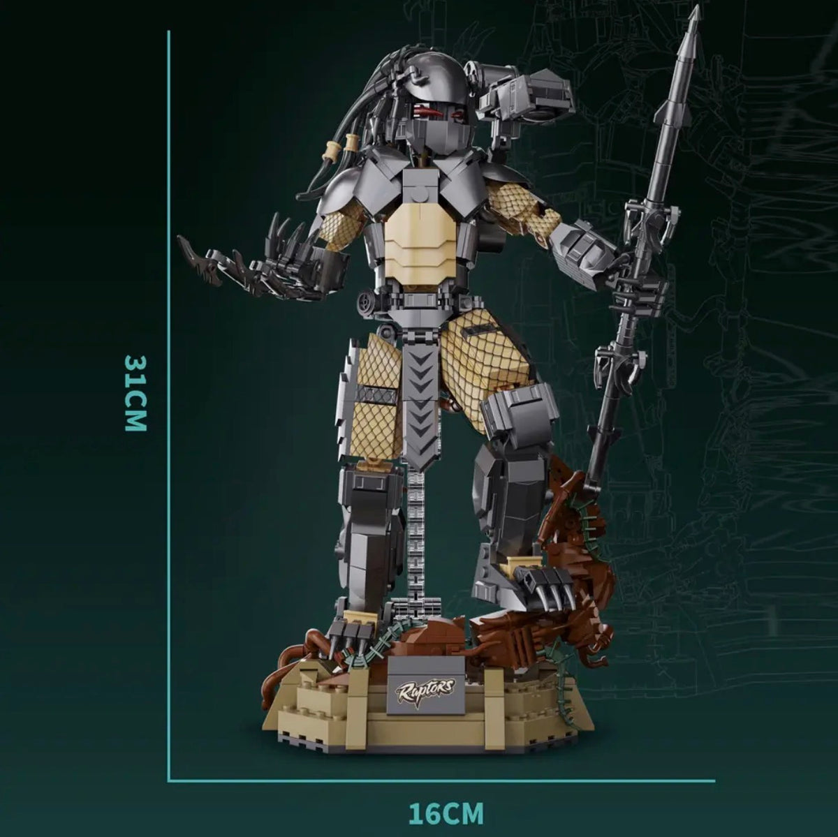 DK 7059 Alien Raptor – Sci-Fi-Kreatur Klemmbaustein-Set, 978 Teile