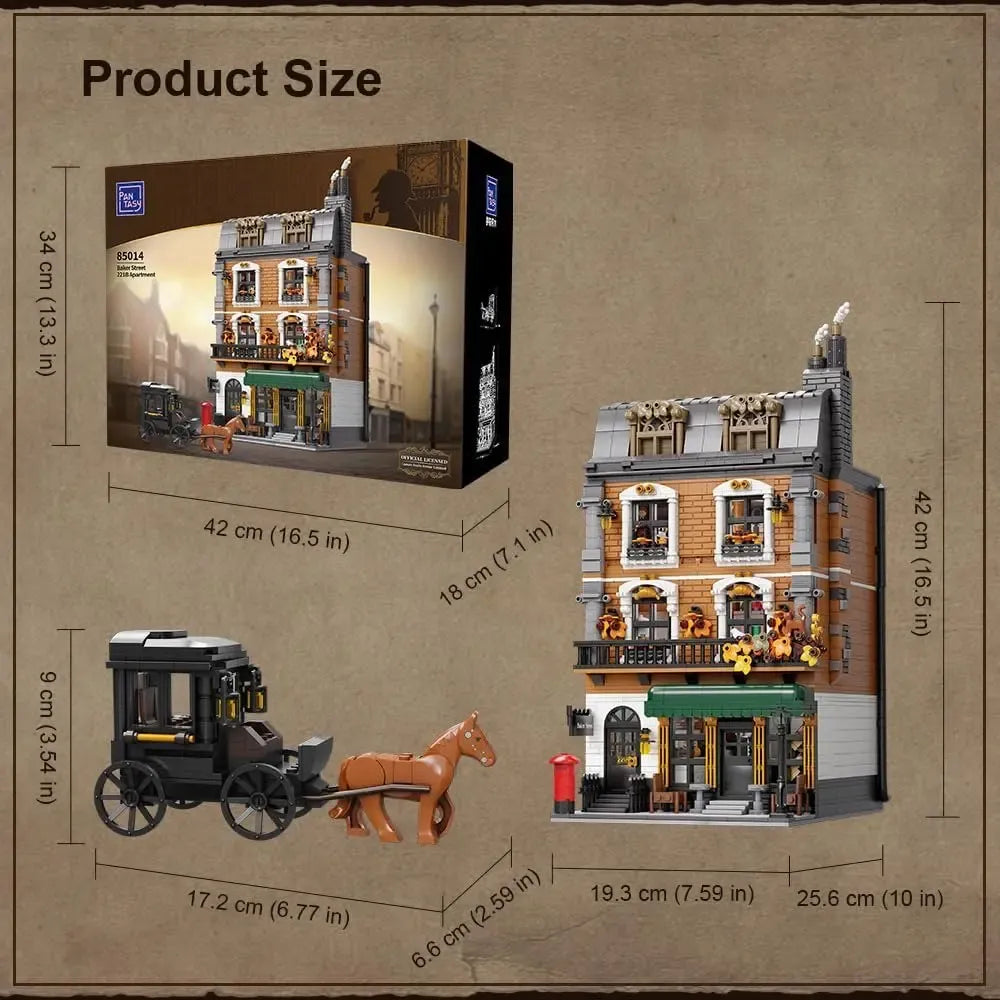 PANTASY 85014 Sherlock Holmes Baker Street 221B Apartment – 3.087 Teile