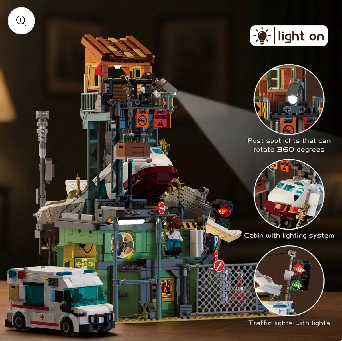 IAMBRICK Wrecked Plane Pharmacy – 2.076 Teile