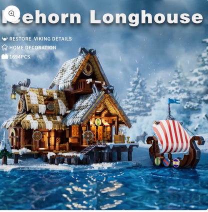 IAMBRICK Icehorn Longhouse – 1.694 Teile