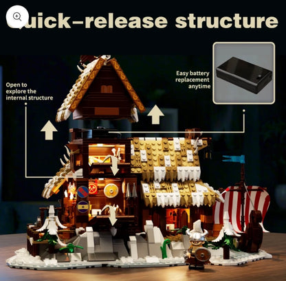 IAMBRICK Icehorn Longhouse – 1.694 Teile