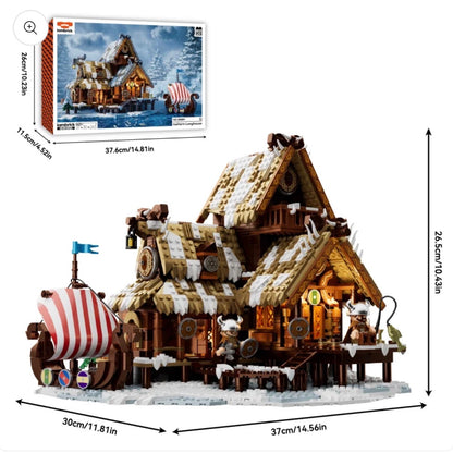 IAMBRICK Icehorn Longhouse – 1.694 Teile