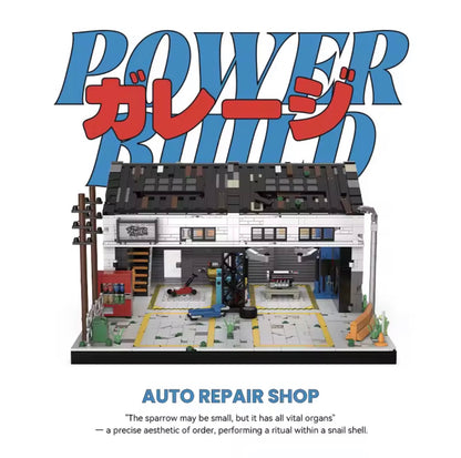 Power Build PB8867 Autowerkstatt – Klemmbaustein-Set mit 3.548 Teilen & Beleuchtung