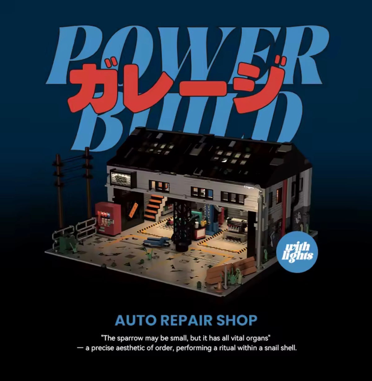 Power Build PB8867 Autowerkstatt – Klemmbaustein-Set mit 3.548 Teilen & Beleuchtung