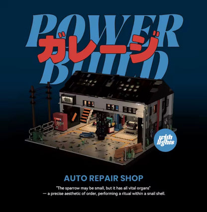 Power Build PB8867 Autowerkstatt – Klemmbaustein-Set mit 3.548 Teilen & Beleuchtung
