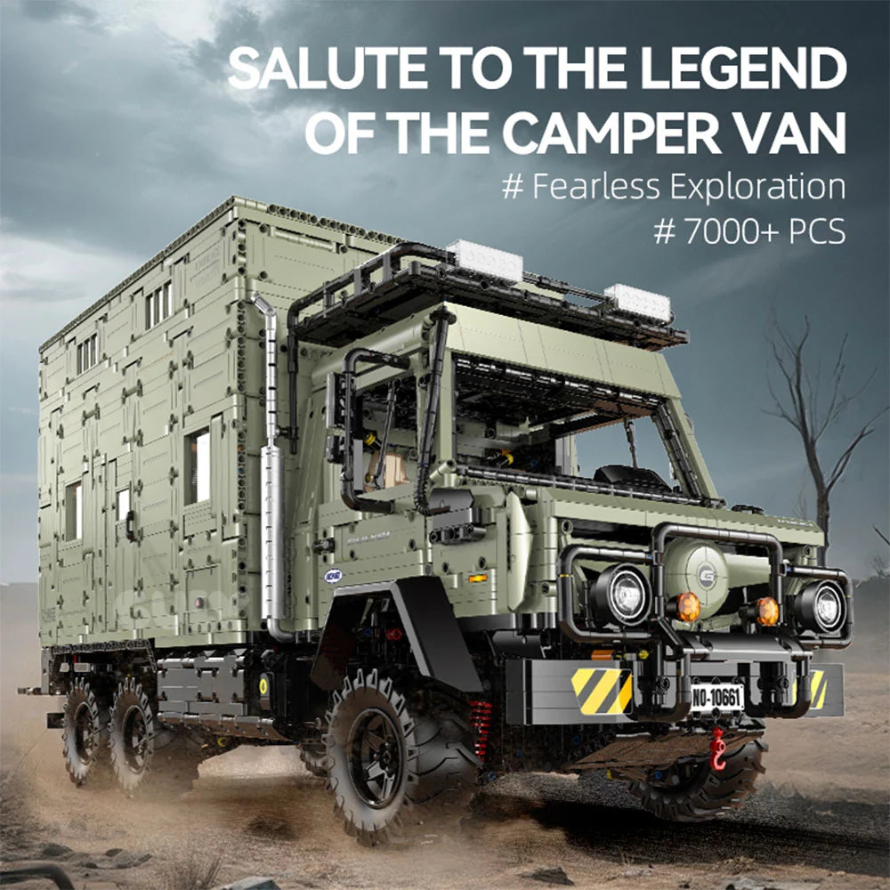 GULY 10661 Unimog Wohnmobil 1:8 – 7.310 Teile Klemmbaustein-Modell