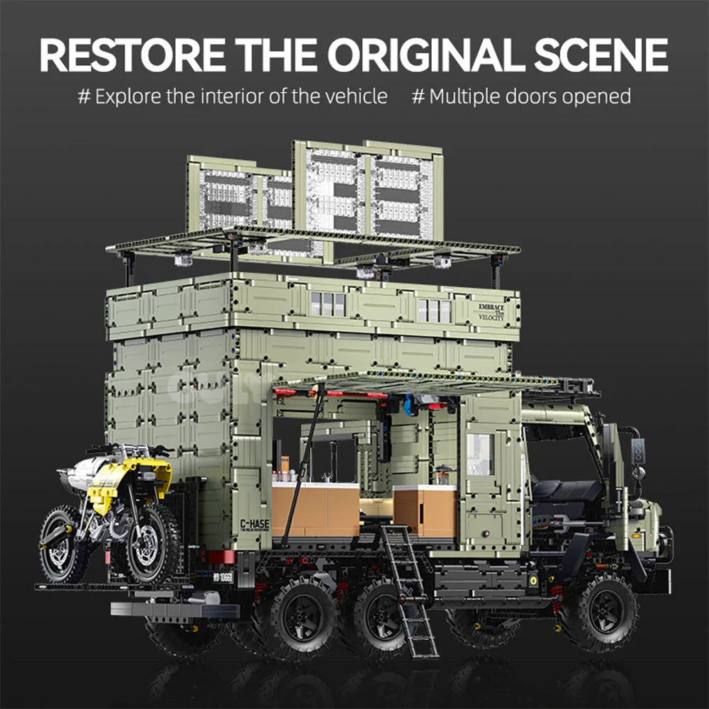 GULY 10661 Unimog Wohnmobil 1:8 – 7.310 Teile Klemmbaustein-Modell