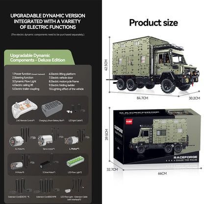 GULY 10661 Unimog Wohnmobil 1:8 – 7.310 Teile Klemmbaustein-Modell
