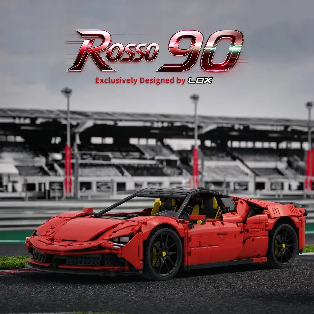 Free Tribe 31006 Rosso 90 – Roter Supersportwagen mit 3.988 Teilen
