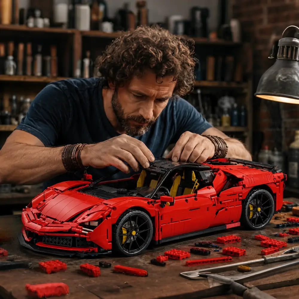 Free Tribe 31006 Rosso 90 – Roter Supersportwagen mit 3.988 Teilen