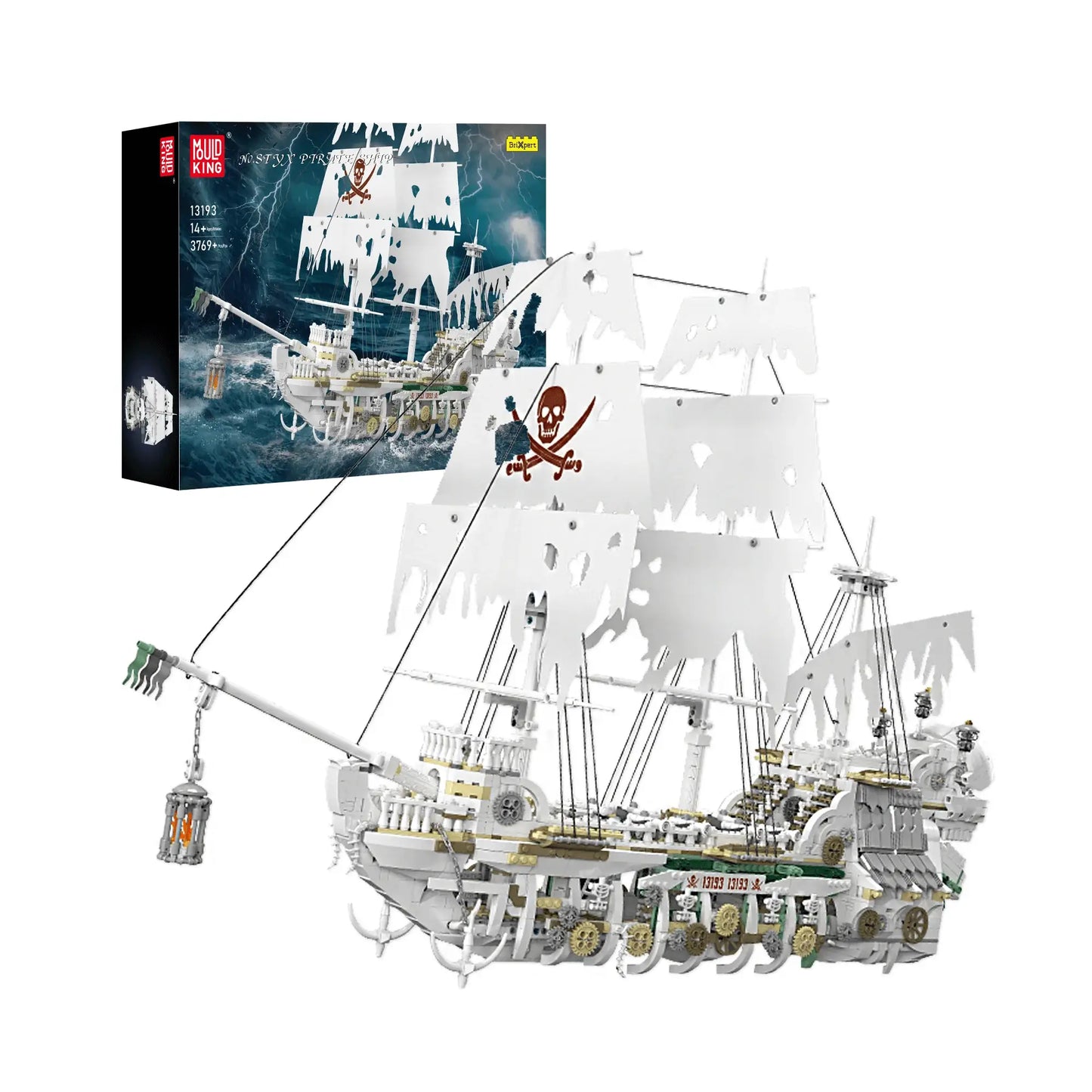 Mould King 13193 Styx Pirate Ship – 3769 Teile XXL Piratenschiff Modellbau • 93 cm – Kompatibel mit Klemmbausteinen