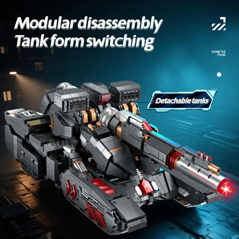 GULY 80509 Tyrant – 2-in-1 Mecha Roboter & Panzer | 3.727 Teile