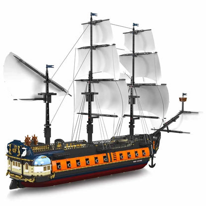 Mould King 13192 Imperiale Fregatte – 3580 Teile XXL Kriegsschiff Modell | 89 cm Segelschiff | Kompatibel mit Klemmbausteinen