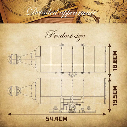 Mould King 10066 Queen Revenger Ship in a Bottle – 2488 Teile Flaschenschiff Modell | 54 cm Display-Set | Klemmbausteine